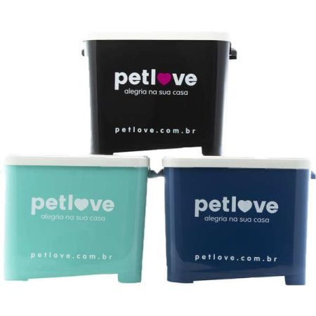 Porta Ração Petlove Verde Tiffany - 15 Kg - Varias Cores